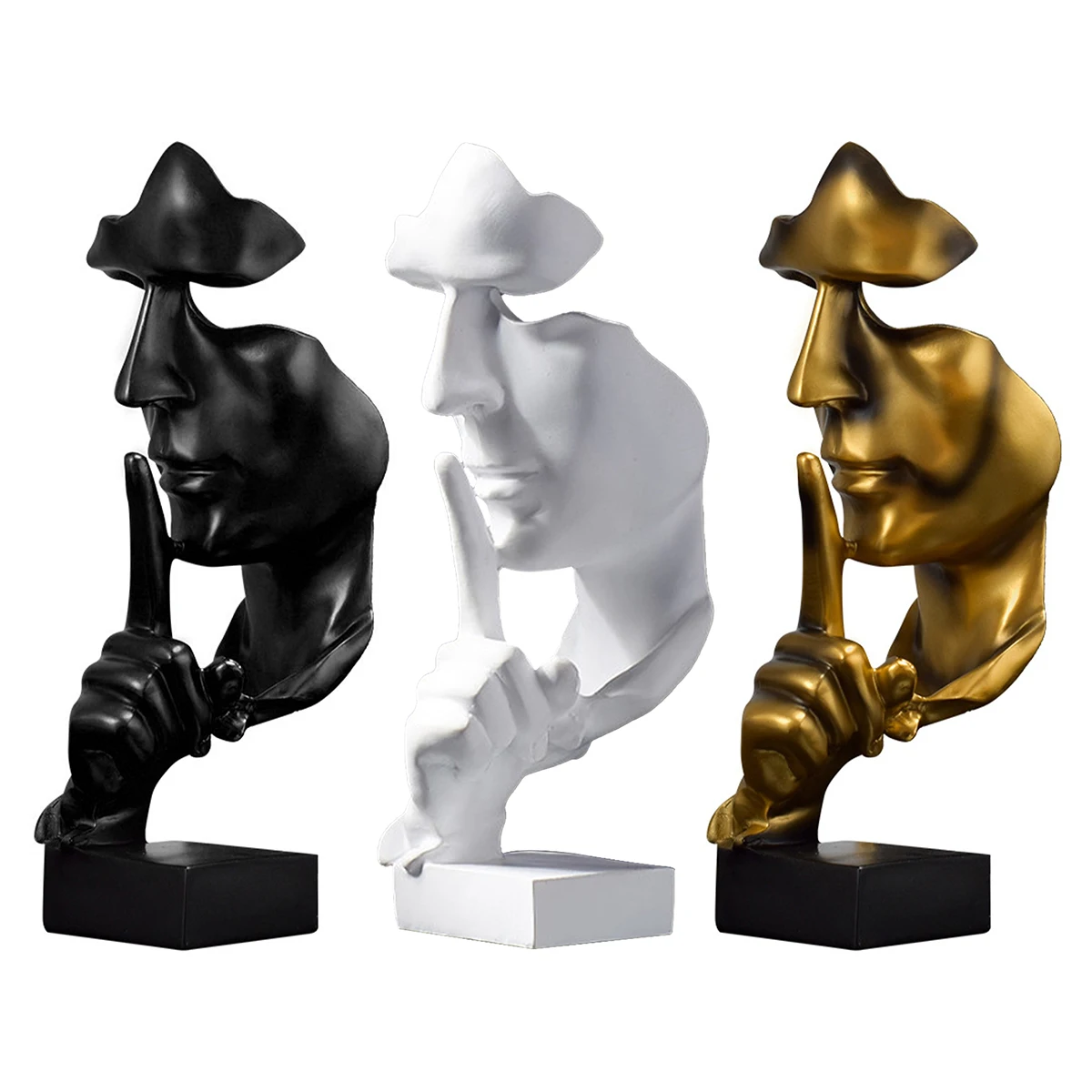 

Статуя истончика тишина-это золото Статуэтка абстрактного искусства творческая абстрактная Мужская Статуэтка скульптуры сохраняют тишин...