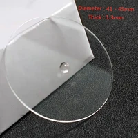 swiss coating poly water anti scratch wear resistant flat sheet 41mm 45mm thick1 3mm watch glass plus hard lens accessories