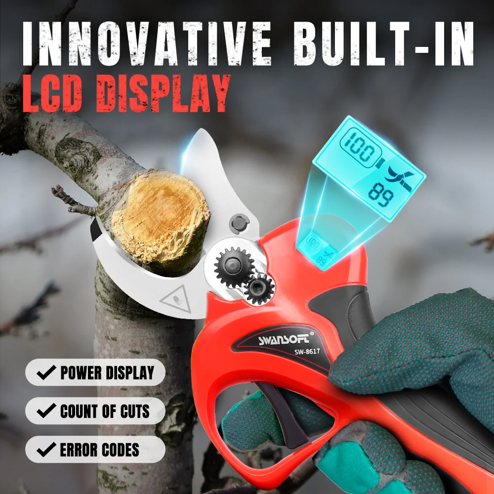 Электрические ножницы для резки swansoft sw 8617 беспроводные 40 мм секаторы с