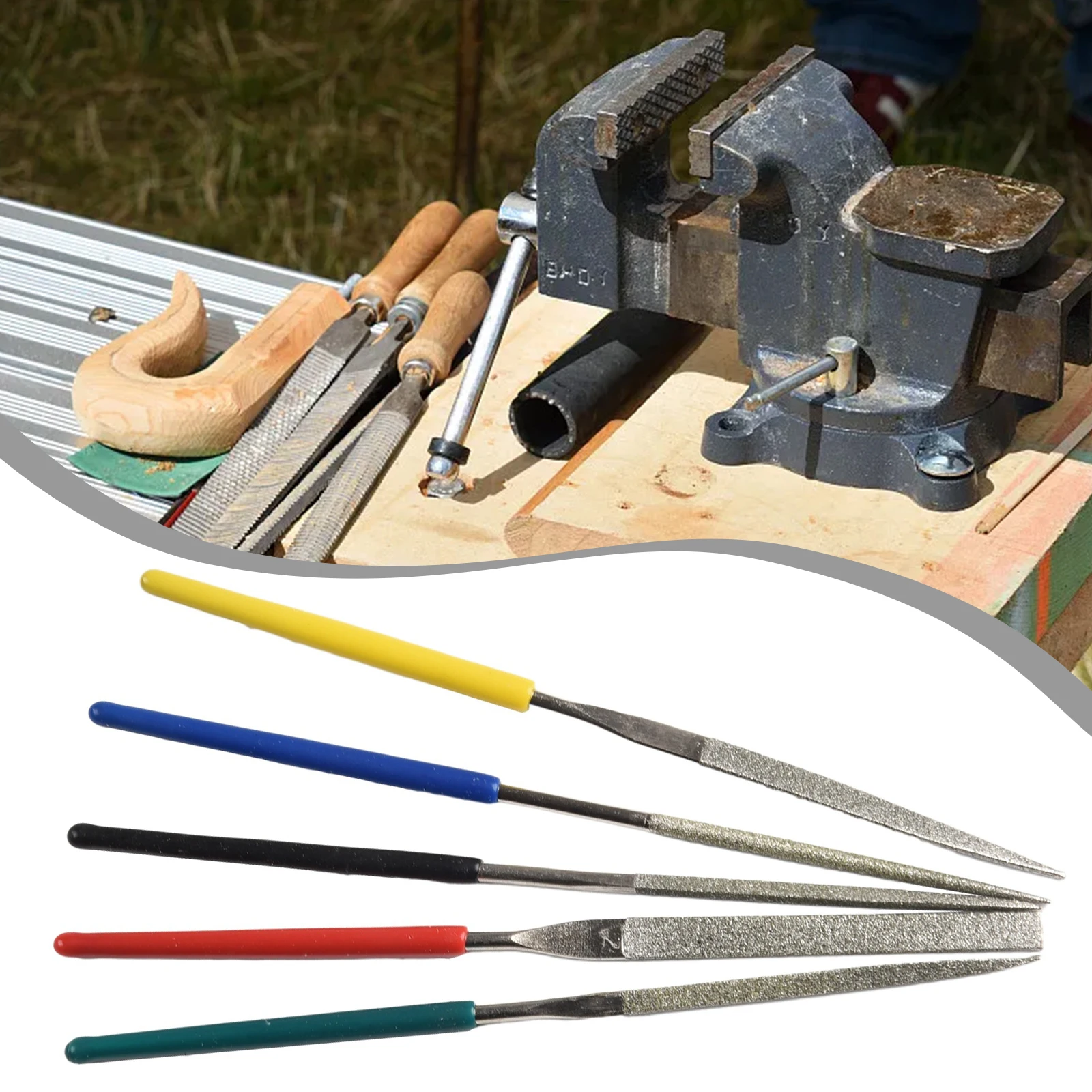 Маленькие надфили 5 шт./компл. камень треугольник деревообрабатывающие алмазные