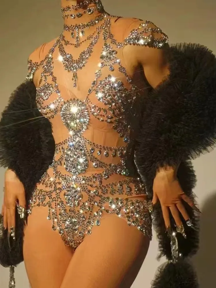 Сексуальный прозрачный боди для бара и ночного клуба