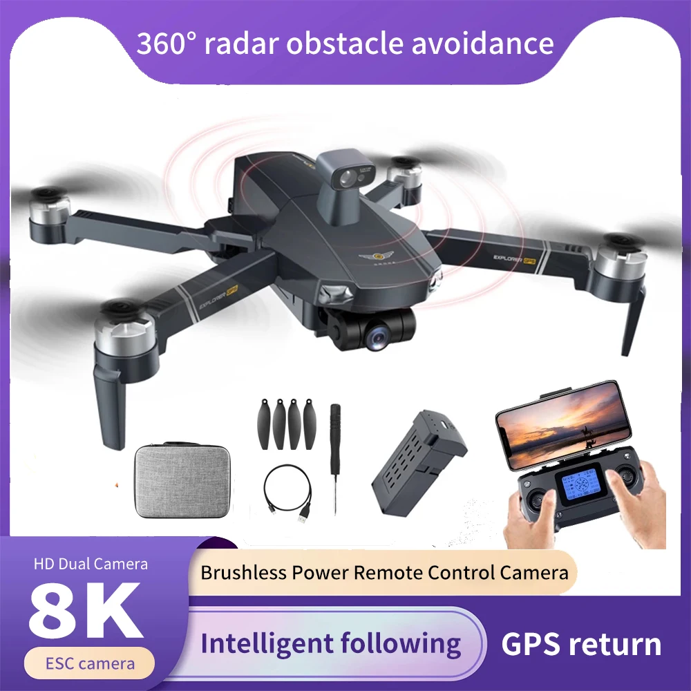 

UAV X20 New Entry-level Drone Aerial Photography 6K Dual-camera PRO 3KM Remote Distance 3-axis Gimbal Aircraft Model Boy Gift