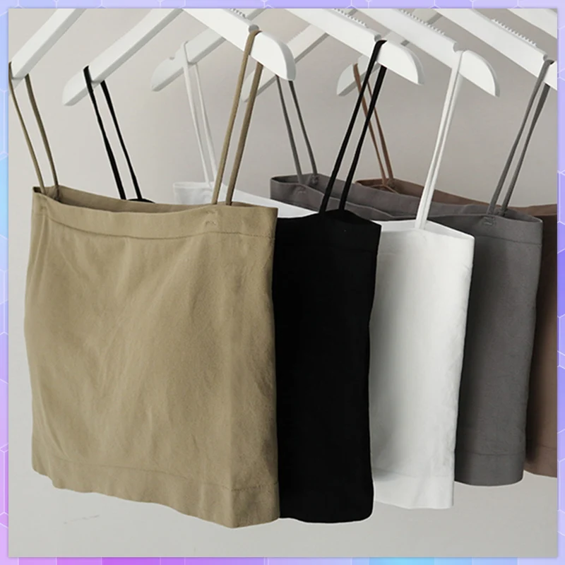 Бюстгальтер женский бесшовный без бретелек пикантный укороченный топ с чашками