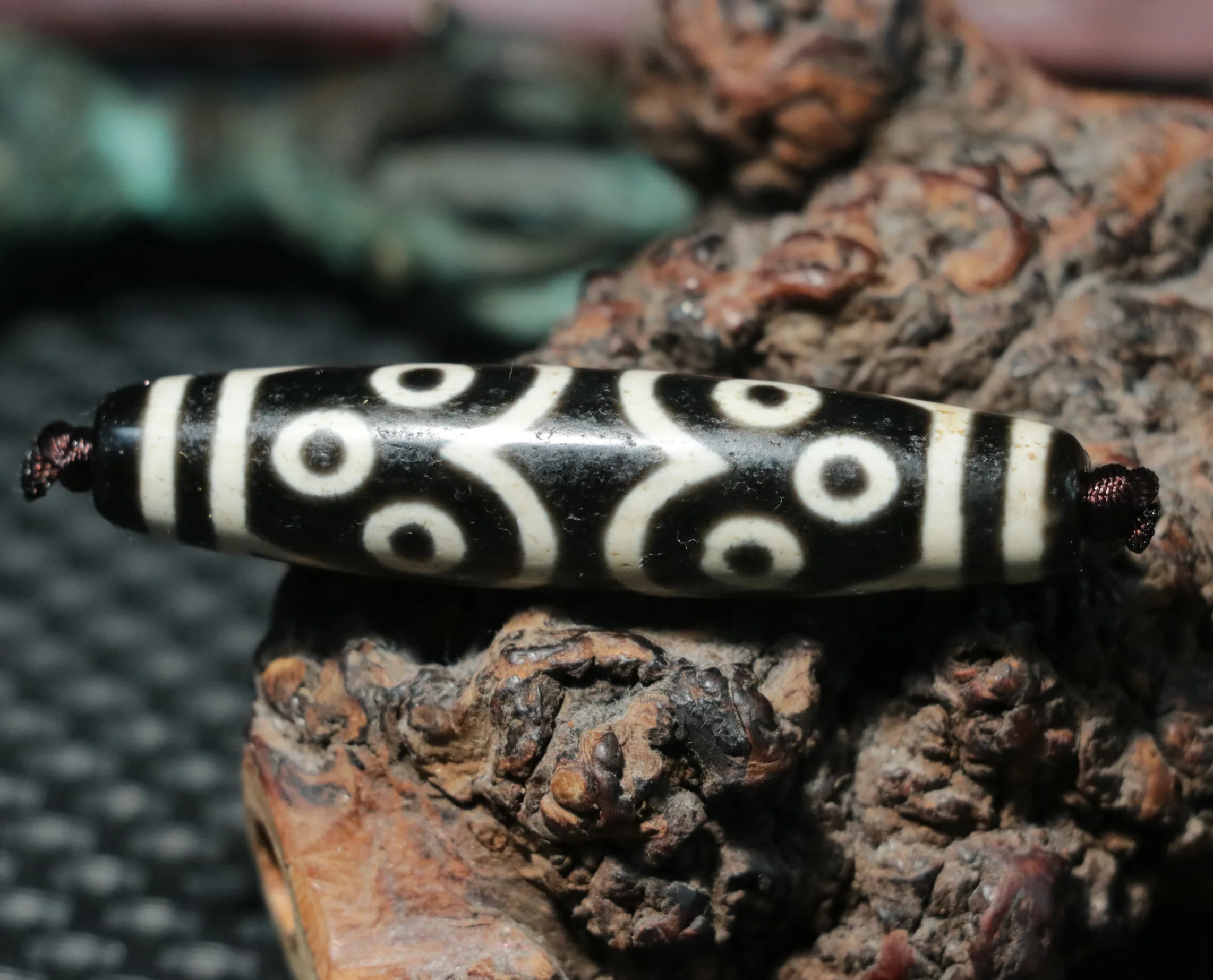 Уникальный узор Сокровище Тибетский топ Старый агат 11-глазый Big Master dZi Подвеска из