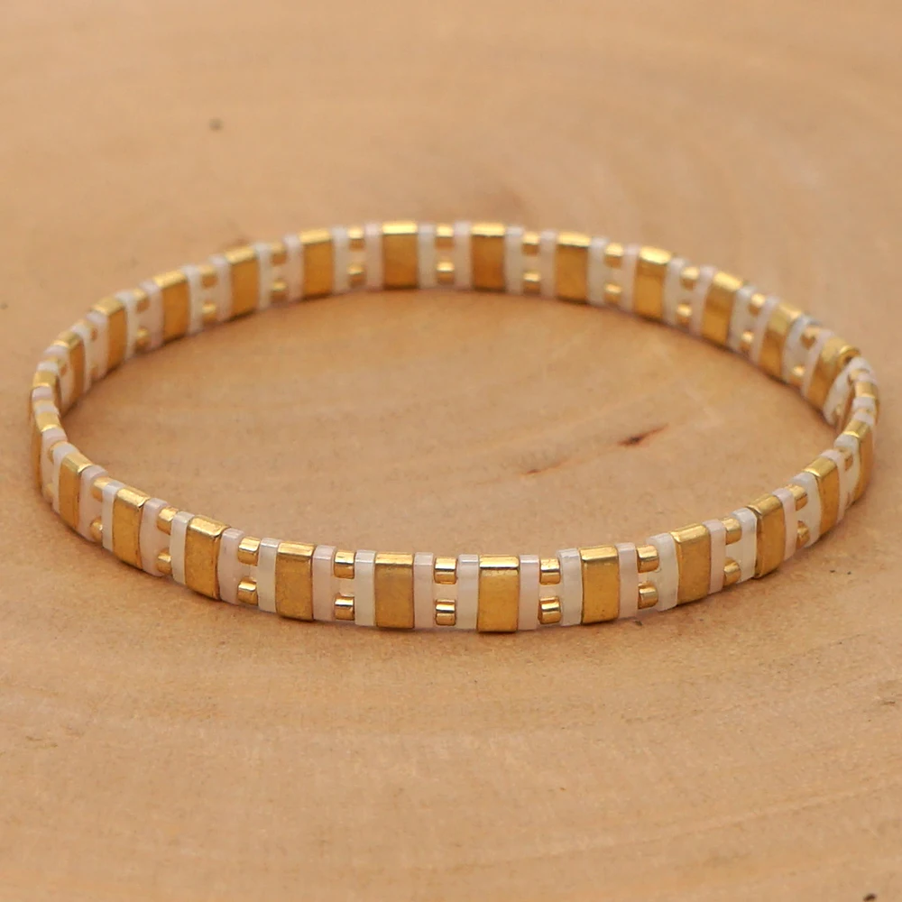 Go2Boho черный белый золотой цвет Tila Pulseras Mujer Moda модный браслет ювелирное изделие из