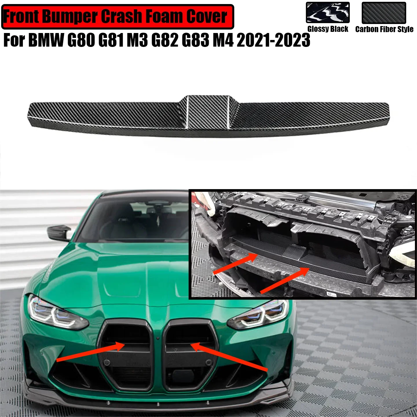 

Для BMW G80 G81 M3 G82 G83 M4 2021-2023 Передний бампер автомобиля, пенопластовая накладка, идеальное покрытие с решеткой, задний поролоновый бампер
