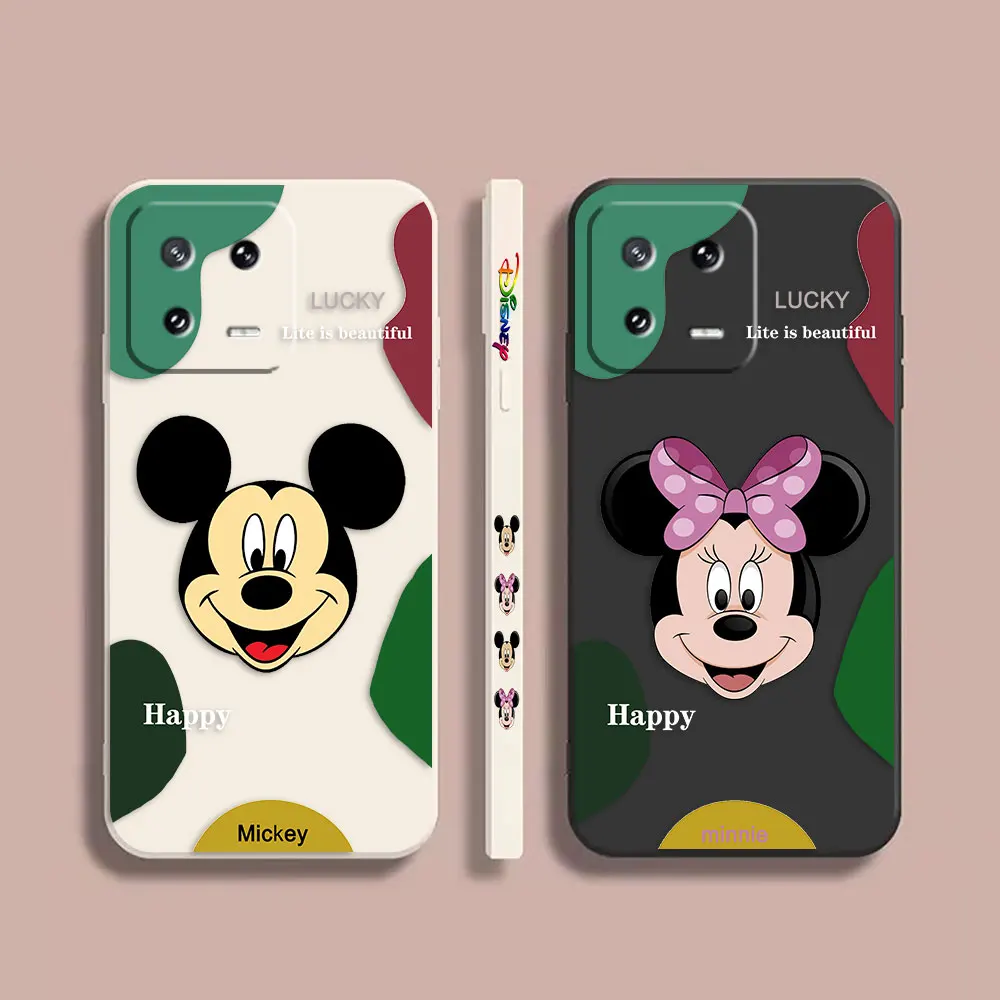 

Case For Xiaomi PCOO F3 F4 F5 M3 M4 M5 X3 X4 X5 MIX 3 4 Black Shark 4 5 GT Pro 4G 5G Case Funda Color Match Mickey Minnie Mouse