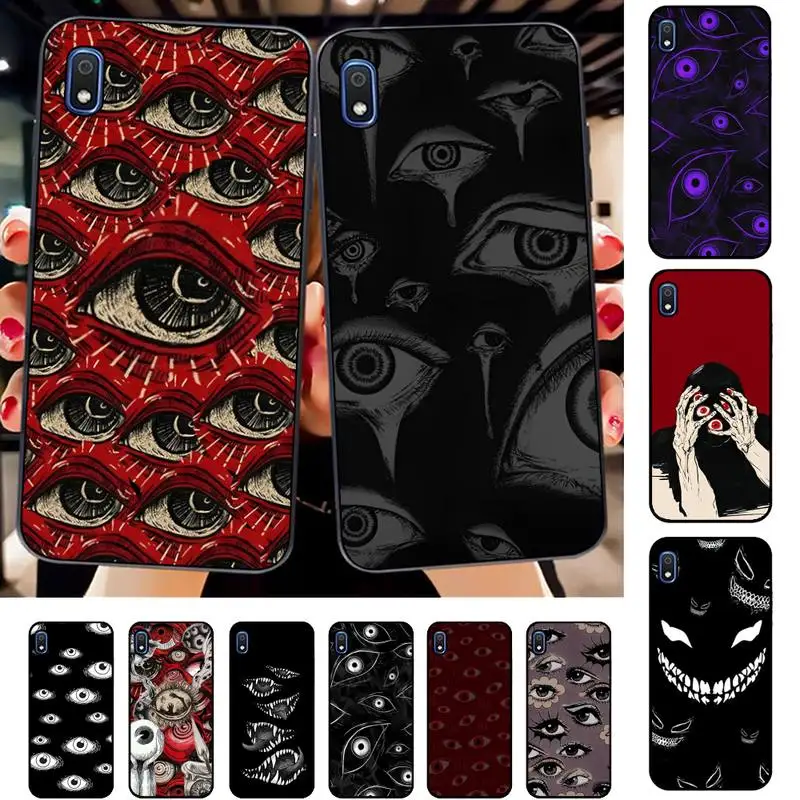 

Scary Face Eyes Phone Case for Samsung A51 01 50 71 21S 70 31 40 30 10 20 S E 11 91 A7 A8 2018
