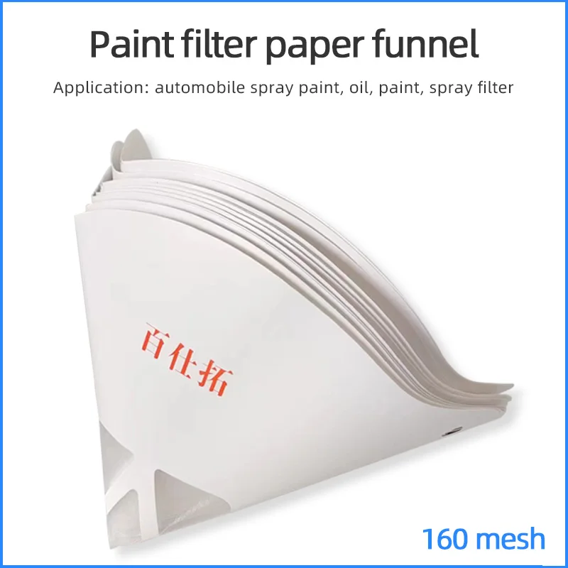 Paper Funnel Filter 160 Mesh Paper Funnel Disposable Car Spray Paint Filter