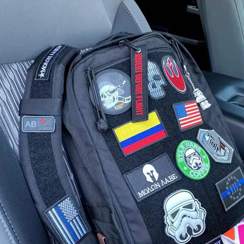 Большой и маленький глаз Пиратский Флаг Череп Вышивка Липучка нарукавная