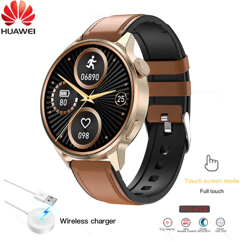 

Huawei NFC Smart Watch Men Women Custom Dial Bluetooth Call Sport GPS Track Watches Heart Rate ECG Smartwatch For Android IOS