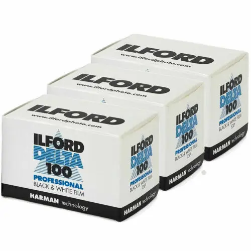 

3x Ilford Delta 100 Professional 35mm Black & White Film (36 exposure)