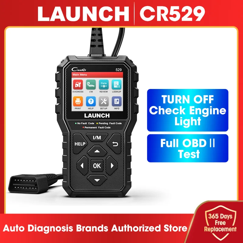 New launch Creader 529 OBD2 Scanner Automotive Diagnostic Tool OBDII Code Reader Fault Code Read OBD Scan DIY Code Reader CR529