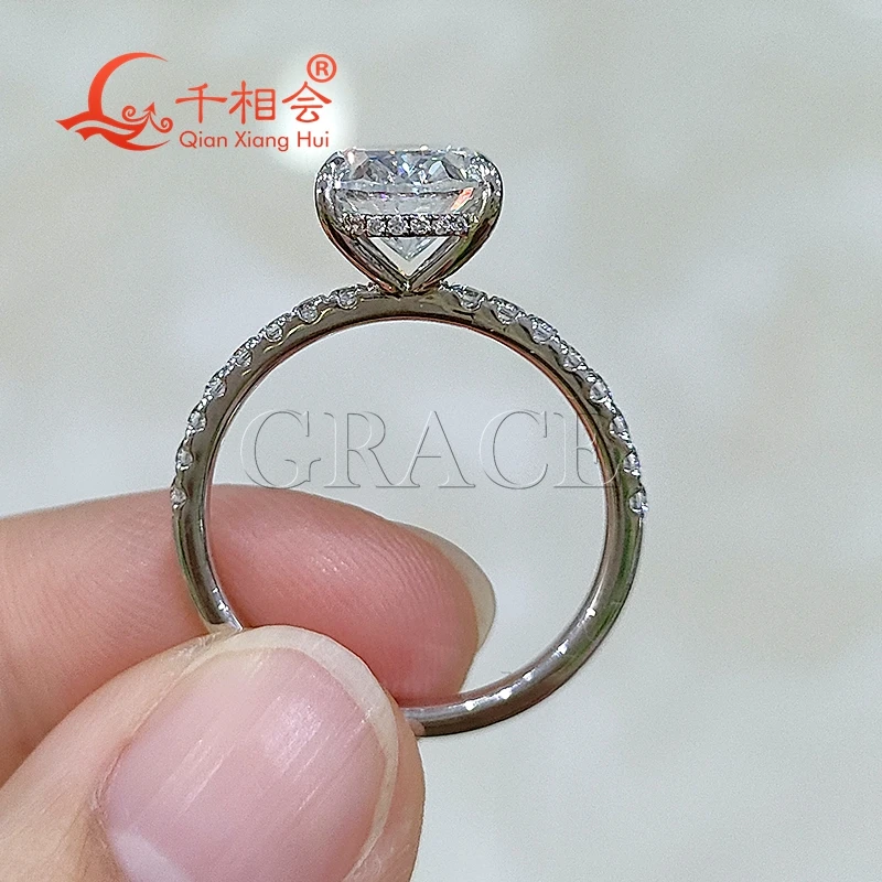 3ct 8*10mm oval round half Eternity Band D white vvs moissanite 925 Sterling Silver Ring Jewelry Rings Engagement Ladies men