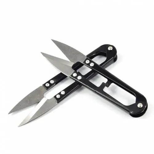 

12 PCs Metal Fishing Scissors Spring Loaded Automatic System Network Clipper Ergonomic Design Practical Products