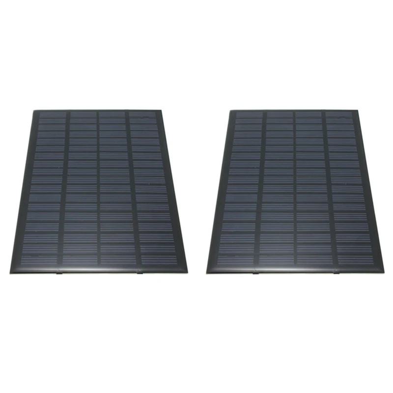 

2X High Quality 18V 2.5W Polycrystalline Stored Energy Power Solar Panel Module System Solar Cells Charger 19.4X12X0.3Cm