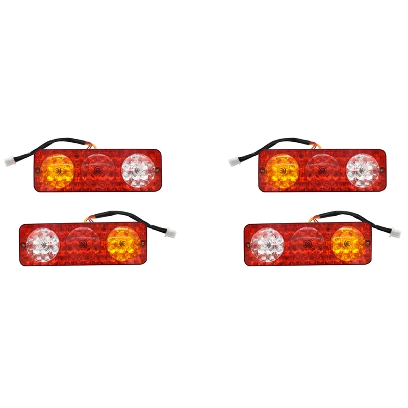 

4X 12V Electric Three-Wheel Semi-Closed Rear Light Vehicle Tricycle Taillight Car Turn Signal Brake Indicator Lamp