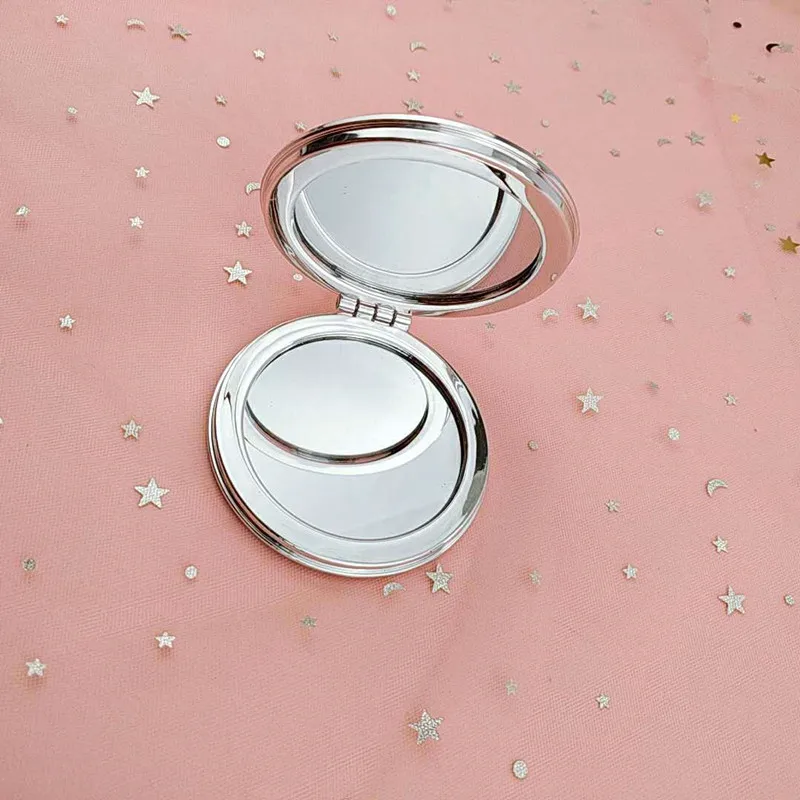 L470 мультяшное двустороннее зеркало для макияжа с единорогом компактное