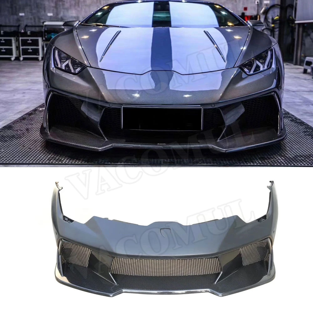 

Передний бампер из углеродного волокна, сетчатая решетка для Lamborghini Huracan LP610 LP580 V Style Facelift Body Kits