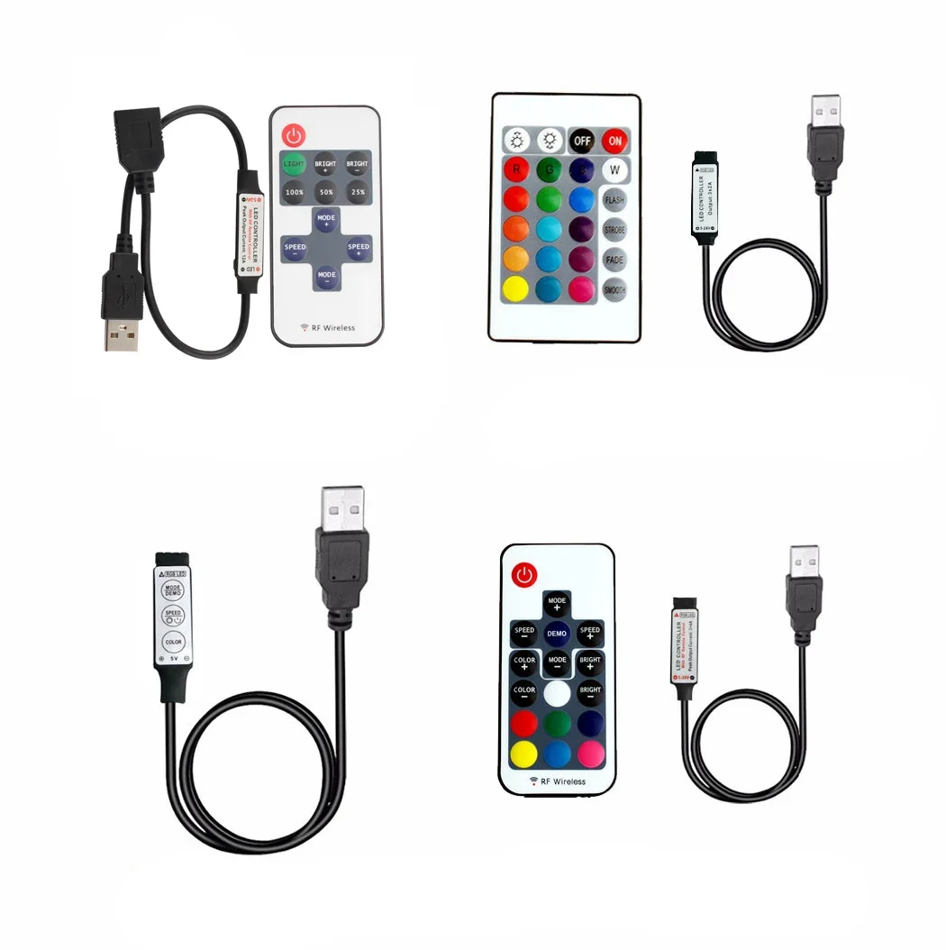 Контроллер светодиодной ленты USB постоянного тока 5 В для одноцветного RGB —