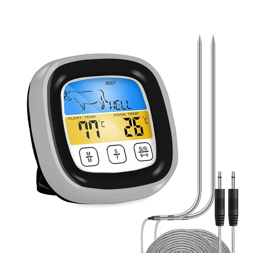 

Digital Meat Kitchen Thermometer Stainless Waterproof Meat Temperature Probe Cooking BBQ Temperature Meter for Kitchen