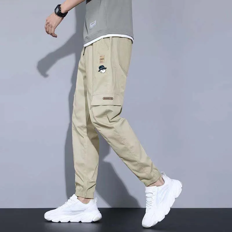 

Men's Wear Summer Sweatpants For Men New Golf Thin Solid Color Streetwear Loose Bib Overall Straight Pants Work Clothes M-5XL