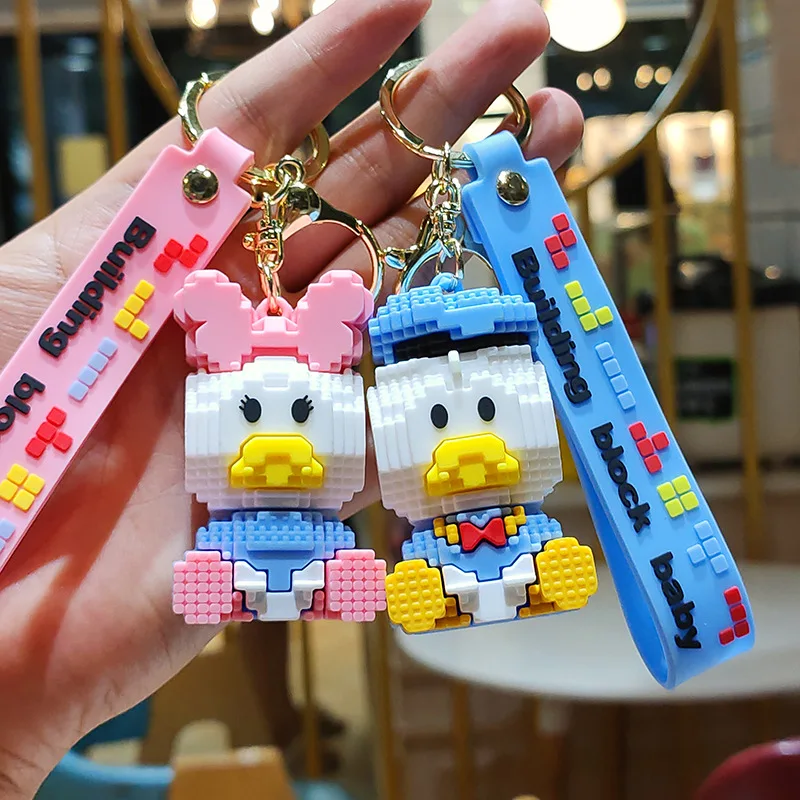 

Mickey Mouse Keychain Anime Car Accessory Bag Pendant Cute Car Key Chain Car Lanyard Holder Strap Accessories Interior for Women