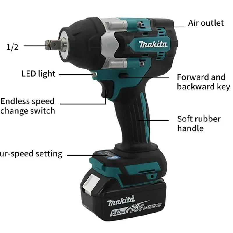 Бесщеточный электрический ключ Makita DTW700