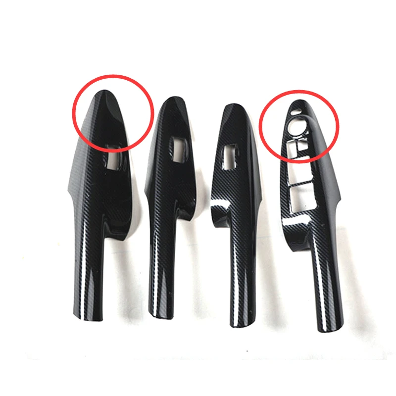 4 шт., ABS, углеродное волокно, автомобильная панель шестерни, оконный подъемник, вентиляционная рамка, крышка для Hyundai Tucson 2006 2007 2008 2009 2010 2011 2012 2013