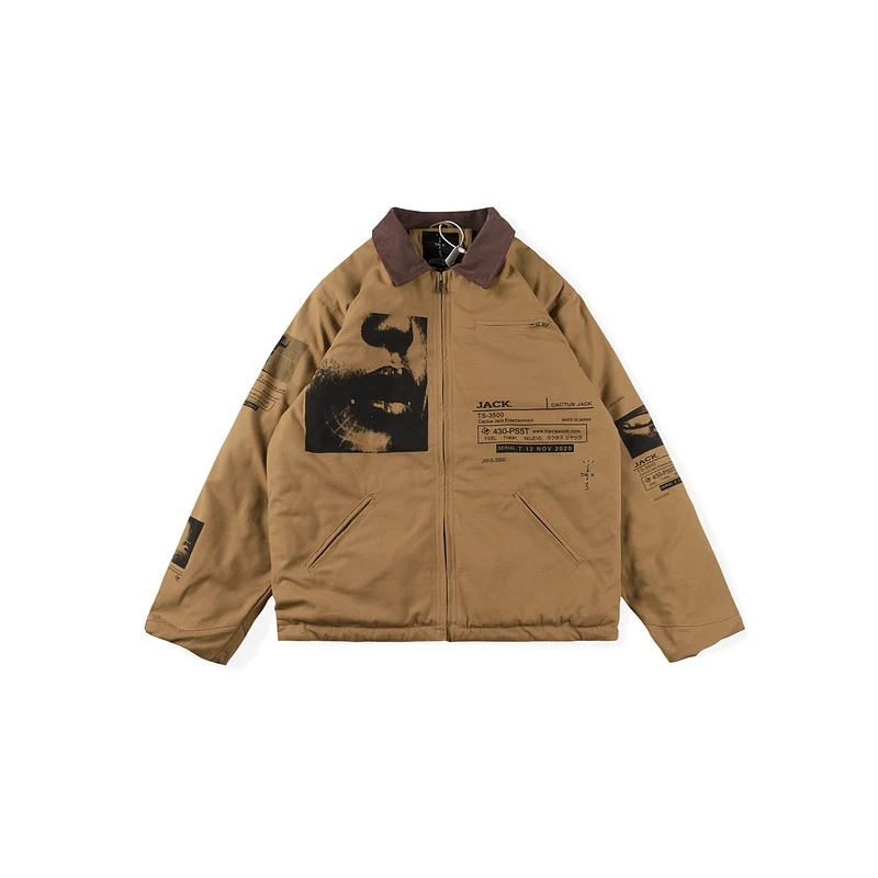

Travis Scott Varsity Baseball Jacket Men Women 1:1 Best-Quality Heavy Fabric Cotton Lining Jackboys Coat Jackets streetwear