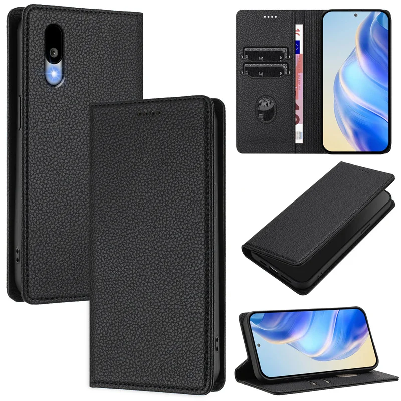 Фото Чехол для Sharp Basio Active3, магнитный кожаный флип-чехол-бумажник для Sharp Basio Active 3, противоударный магнитный кожаный флип-чехол №2