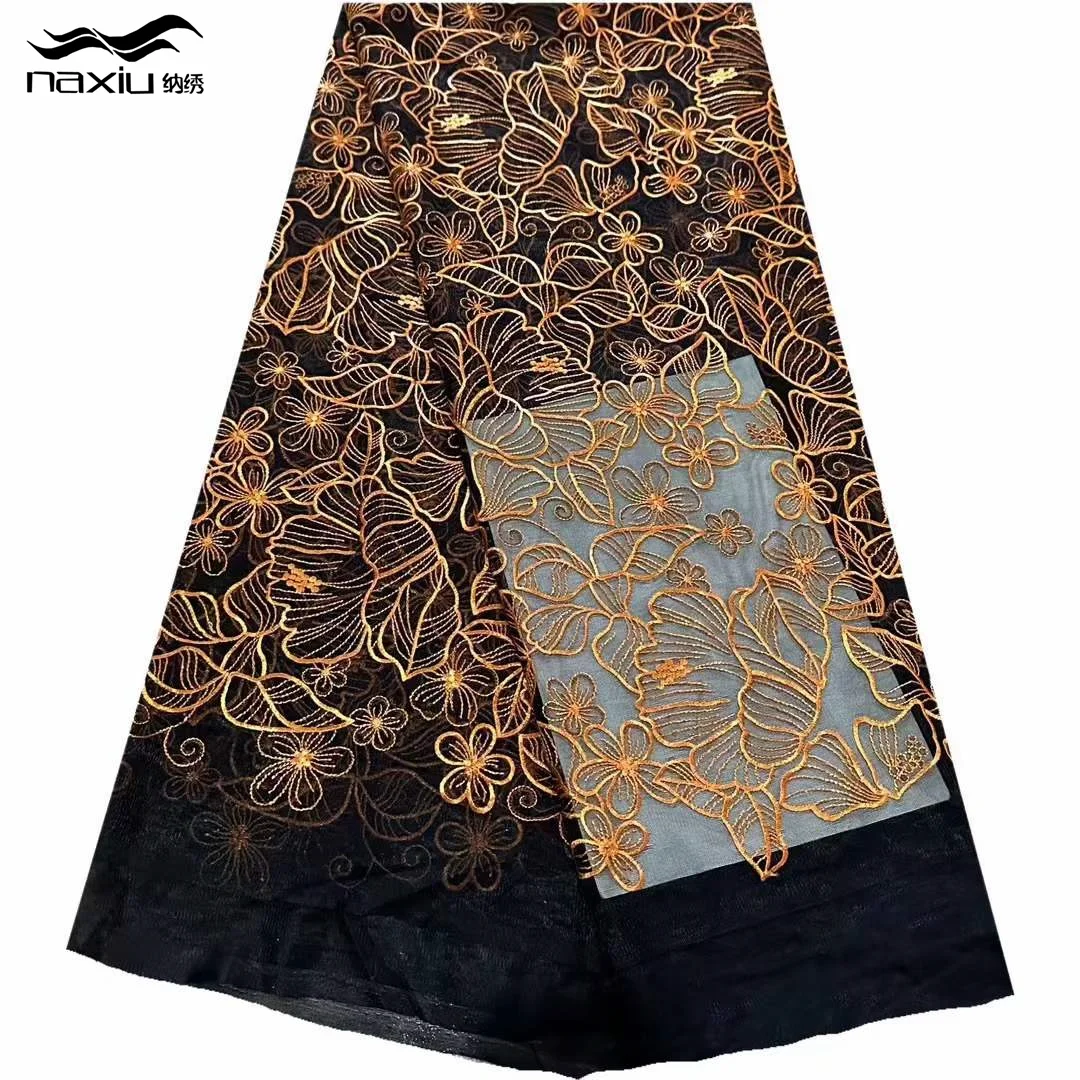 

Кружевная ткань из тюля с вышивкой Madison, вечернее платье, роскошь, современный, вышитый французский тюль, сетчатый материал