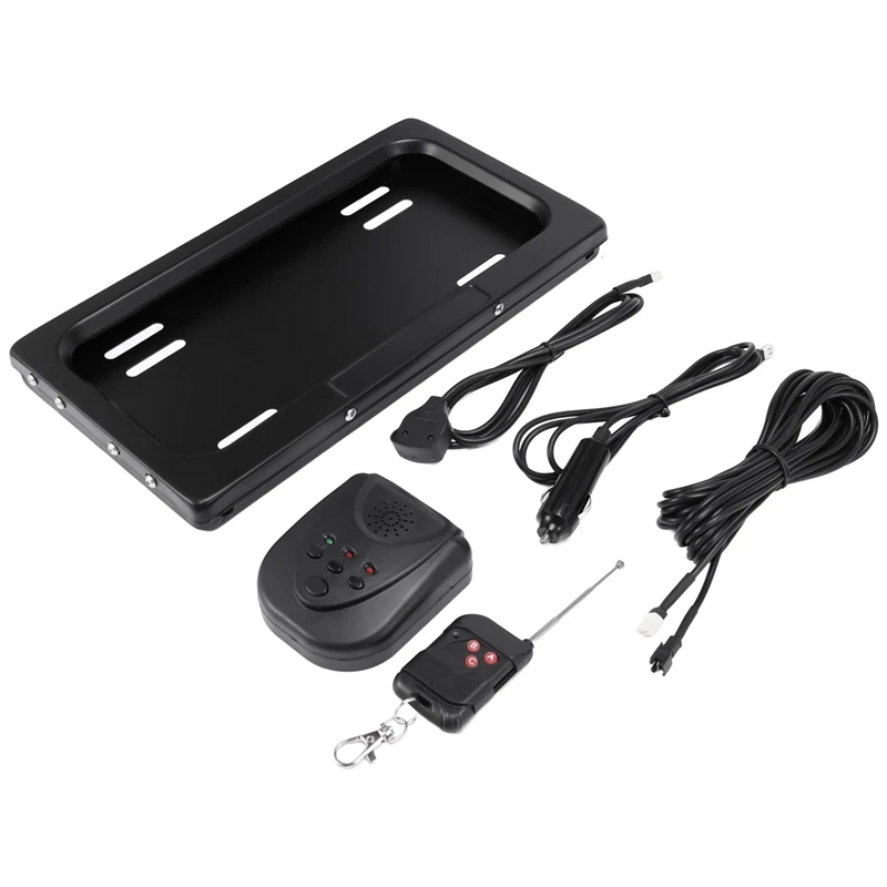 

2PCS Hide-Away Shutter Cover Up Electric Stealth USA License Plate Frame Remote Electric Stealth License Plate Frame