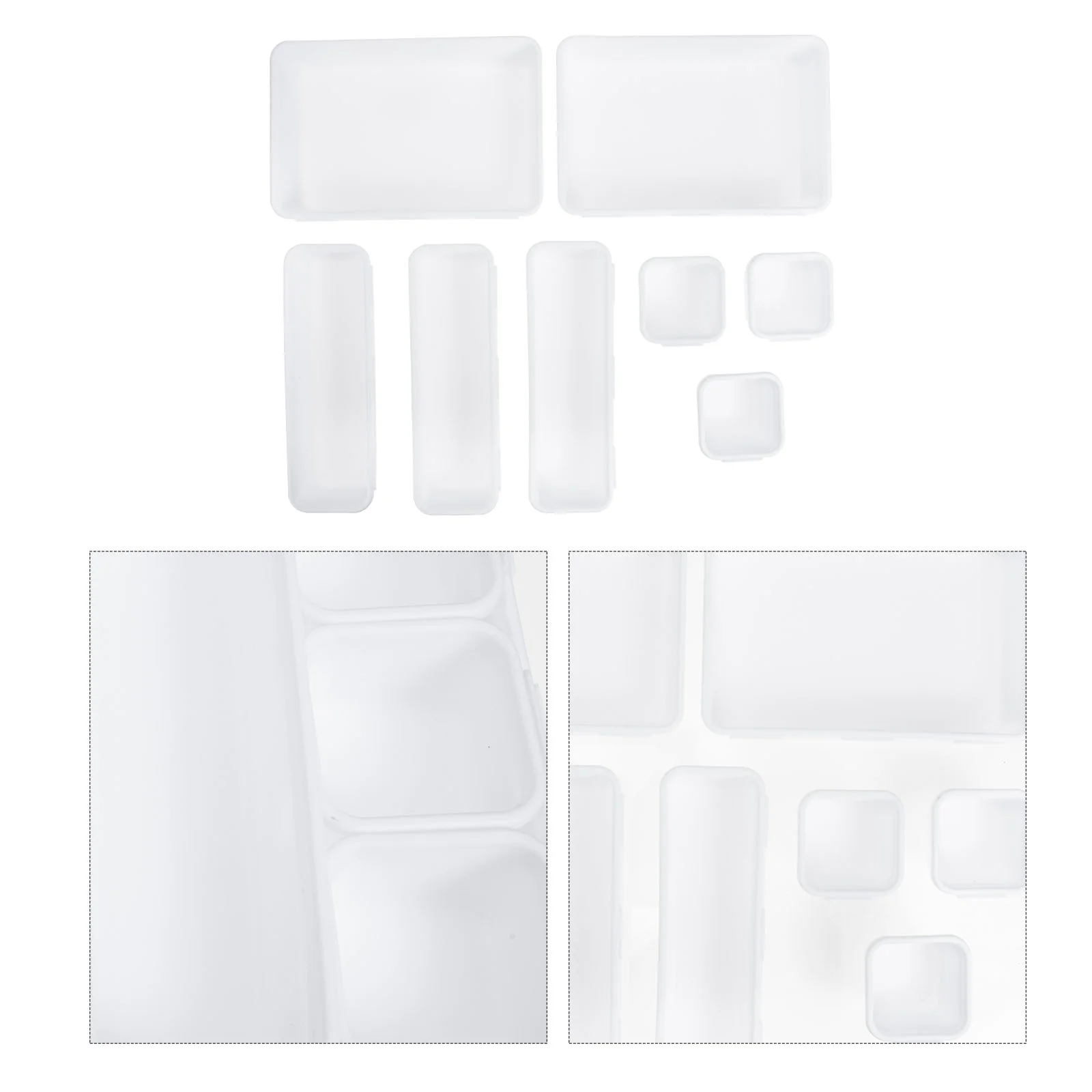 

1 Set Divided Drawer Organizer Boxes Plastic Combined Storage Organizers