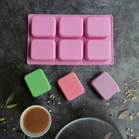 6 holes large square silicone handmade soap mold cake molds diy aromatherapy plaster mold essential oil soap mold pudding candy