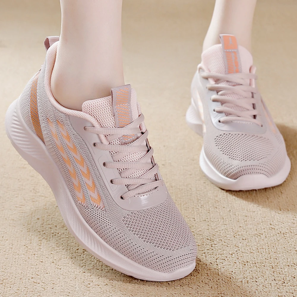 

Spring Woman Casual Shoes Breathable Sneakers Women New Arrivals Fashion Soft Sole Mesh Running Shoes Female ks783