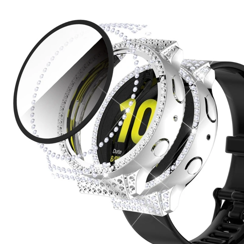 

448F рамка для часов бампер-Кристалл бриллиант рамка кольцо корпус с закаленной пленкой