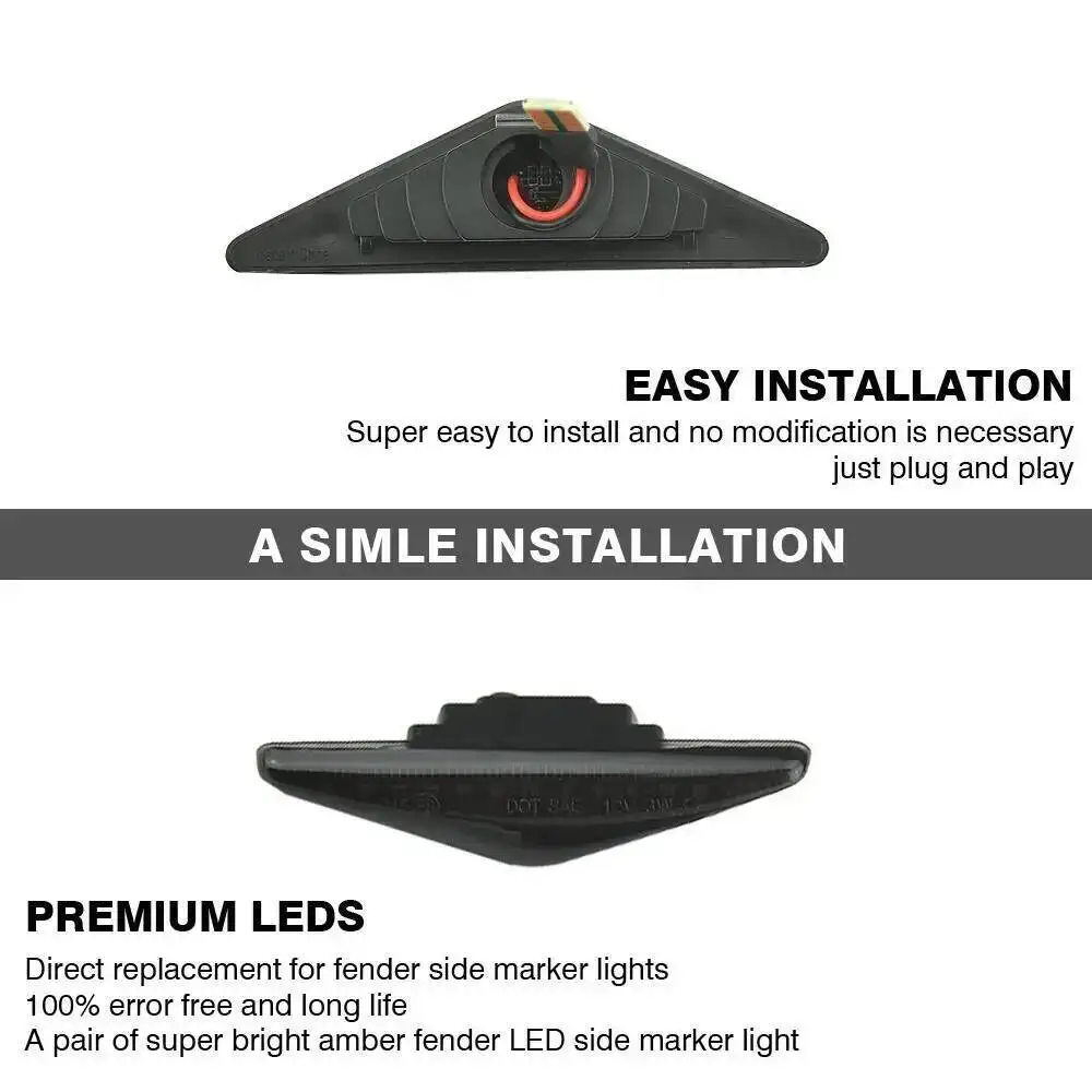 Фото Для Ford Focus MK I 1998-2004, Mondeo MK III MK3 2000-2007: 2x светодиодные динамические боковые указатели поворота с последовательным миганием №5
