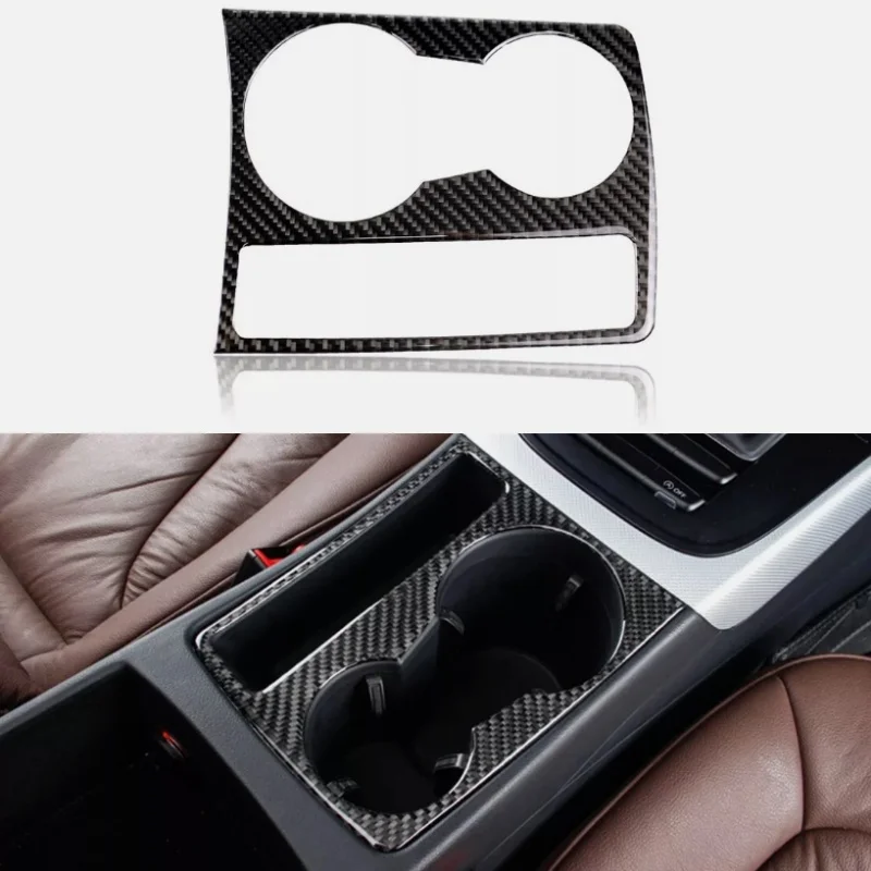 do Audi A5 A4 B8 2009-2015 Konsola środkowa z włókna węglowego Uchwyt na kubek wodę Pokrywa panelu wykończeniowego Akcesoria wnętrza samochodu