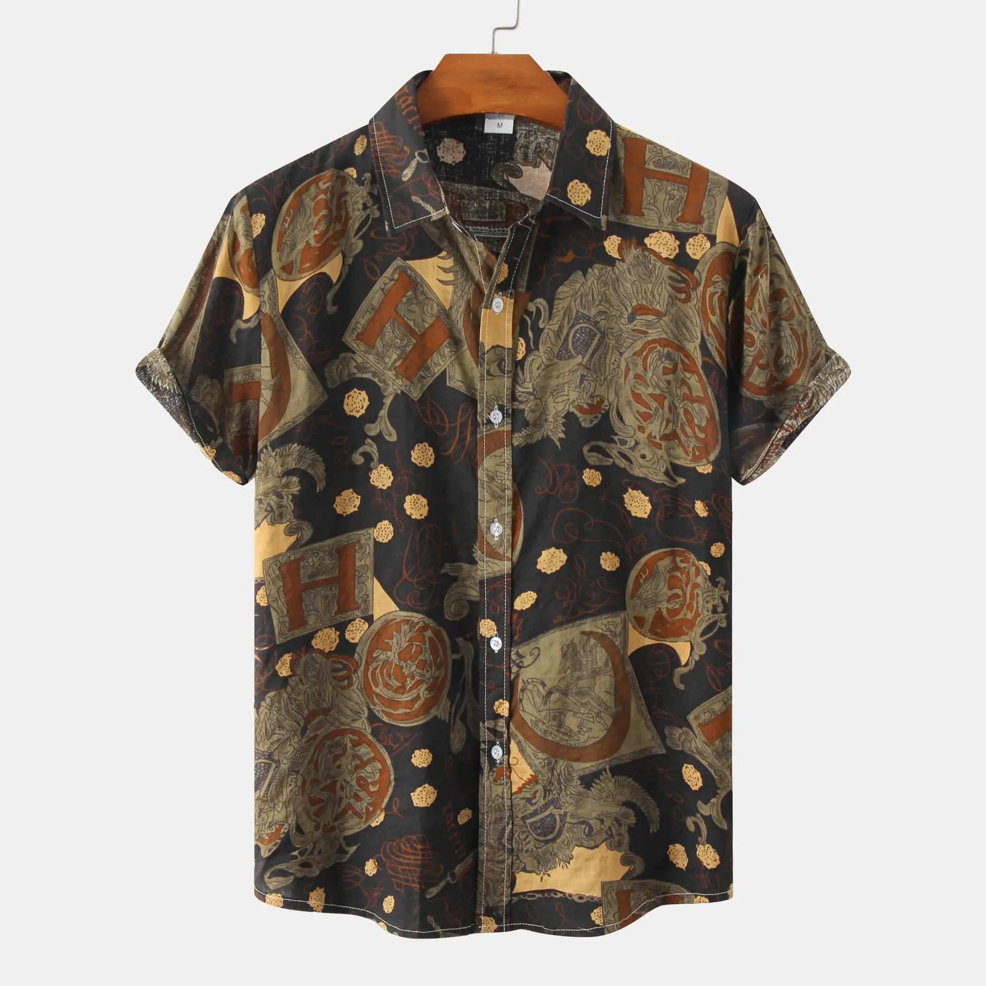 Men'S Shirt Floral 3d Print Undies Hawaiian Shirts Casual Short Sleeved Oversized Blouse Streetwear Tees Top Summer Men Clothing