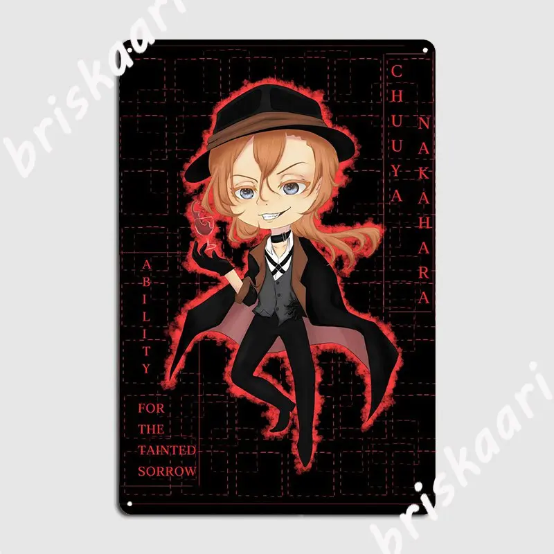 

Металлический плакат Chuuya наклехара, Постер для кинотеатра, гостиной, таблички, домашние Ретро жестяной знак плакаты