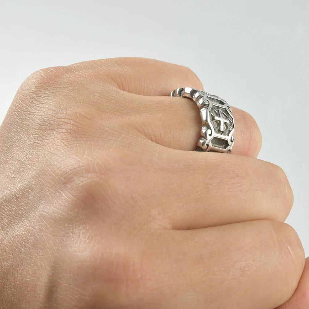 1 шт. глянцевые мужские кольца из хирургической стали