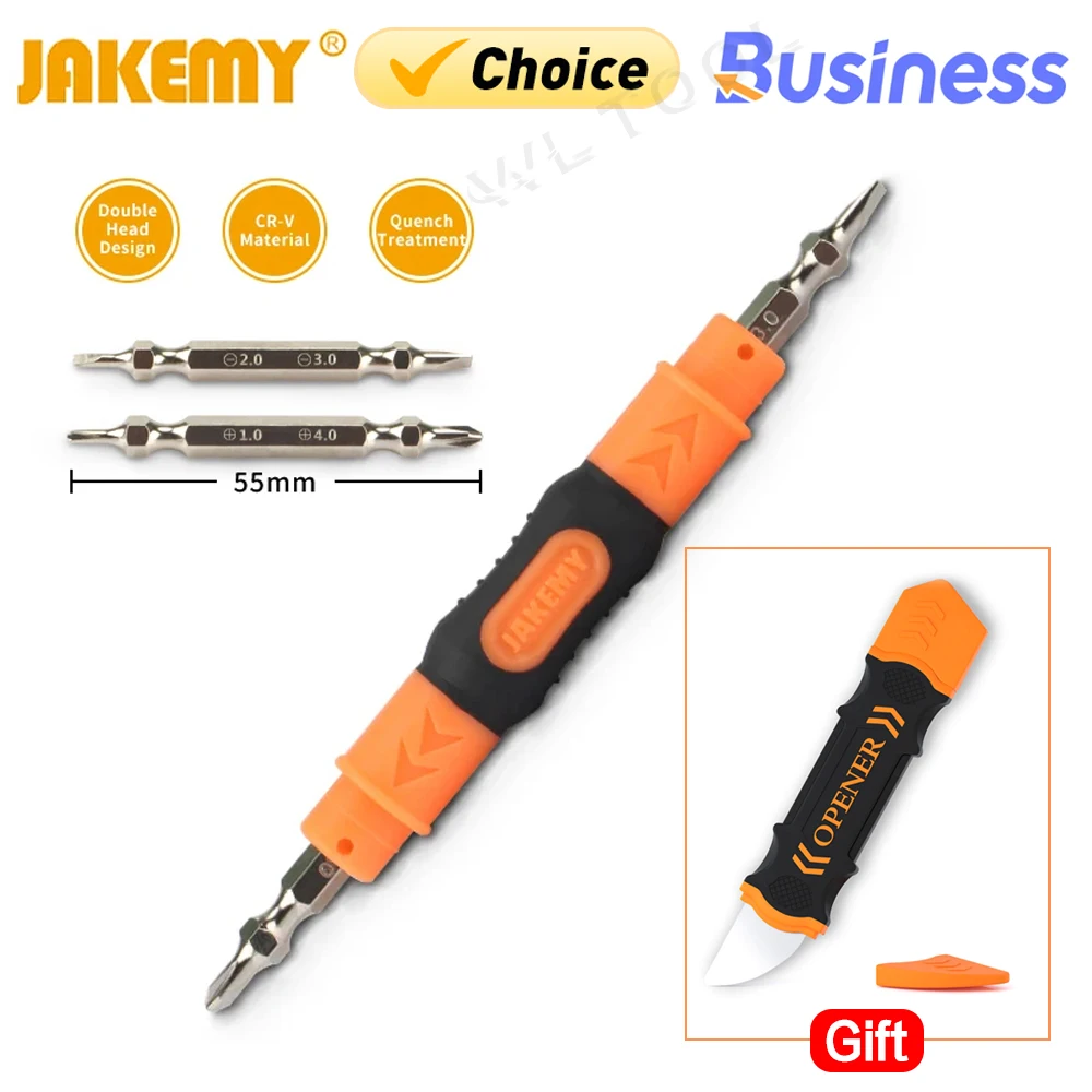 Магнитная отвертка JAKEMY шлицевые крестообразные биты прецизионная с двойной