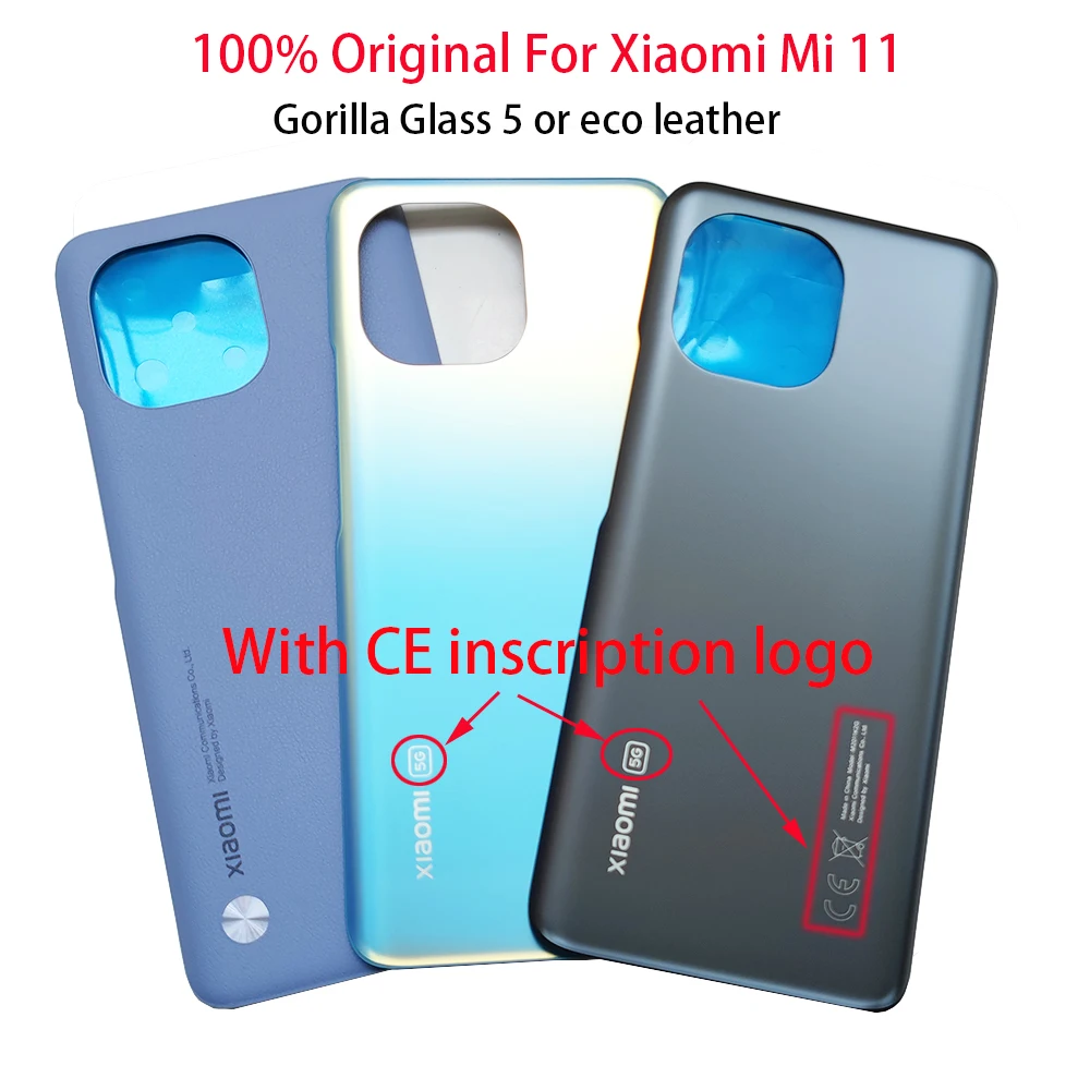 M11 100% оригинальная стеклянная задняя крышка Gorilla Glass для Xiaomi Mi 11 замены жесткого