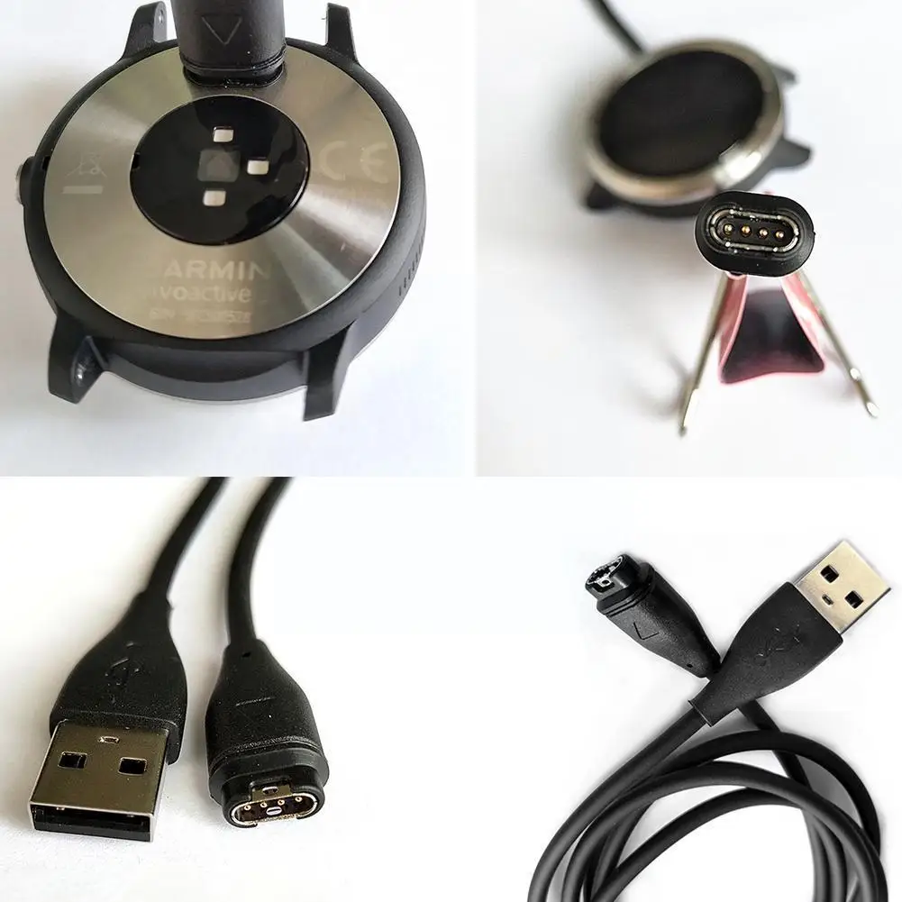 

USB Charging Cable For Garmin Fenix 7 7S 7X 6 6S 6X 5 5S 5X Vivoactive 3 4 4S Venu 2 2S SQ With Dustproof Plug Cover 1 Mete P5H7