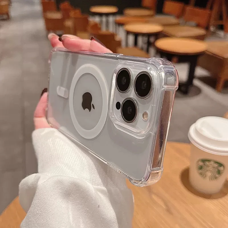 Original Transparent Magnetic For Magsafe Wireless Charge Case For iPhone 14 13 12 11 Pro Max Plus Shockproof Cover Accessories