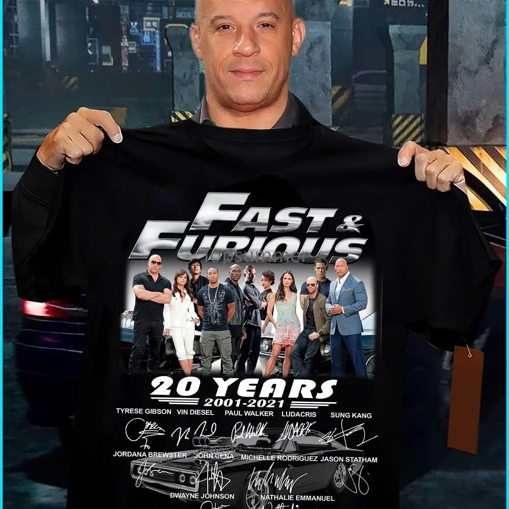 

Fast And Furious 20 Years 2001 2021 Thank You For The Memories Signatures Shirt