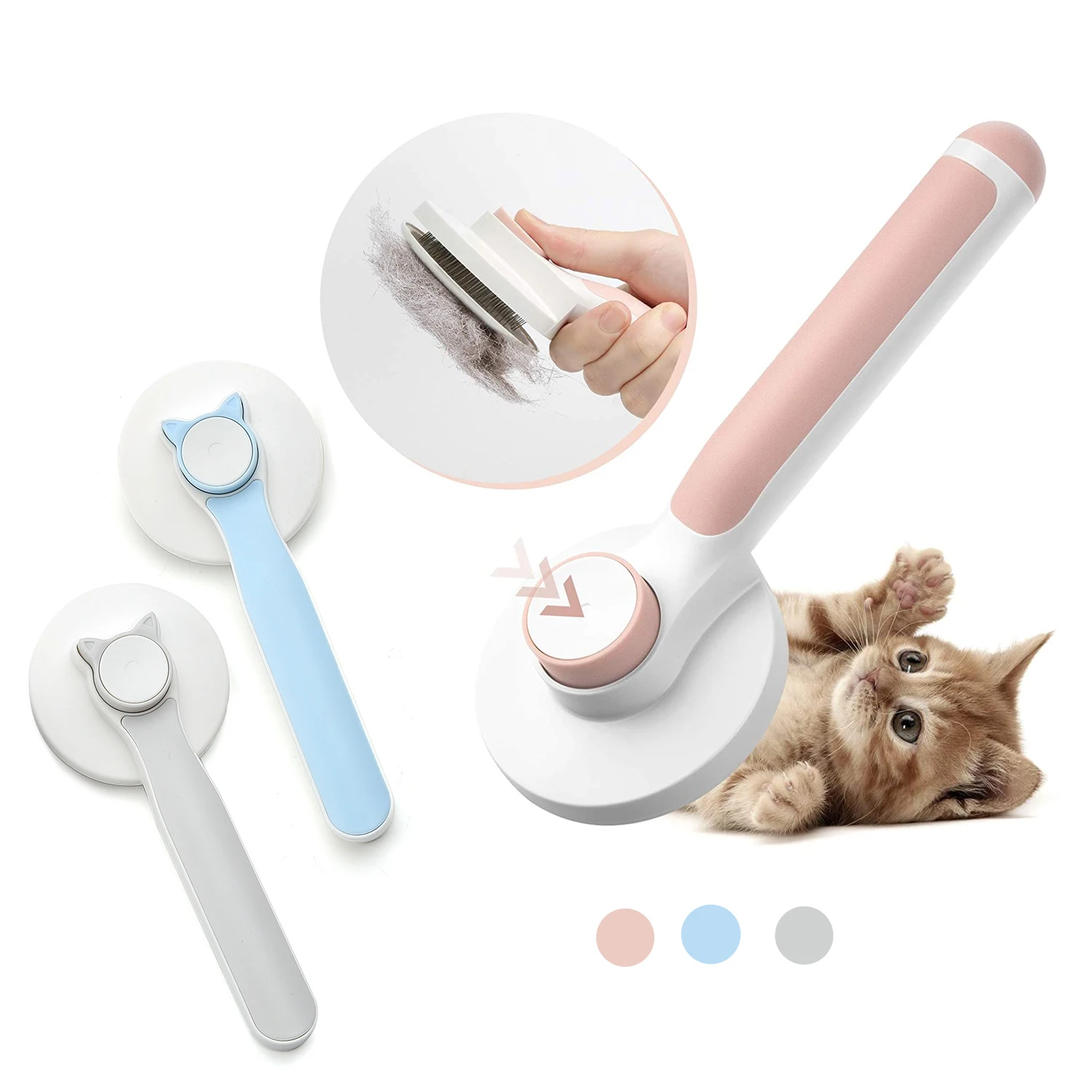 

Cat Brush Pet Comb Hair Removes Dog Hair Comb Grooming Cleaner Kitten Cleaning Beauty Slicker Brush Puppy Supplies