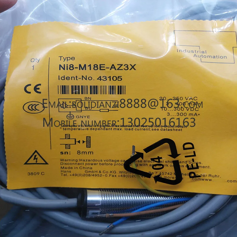 Оригинальный датчик приближения NI8-M18E-AZ3X