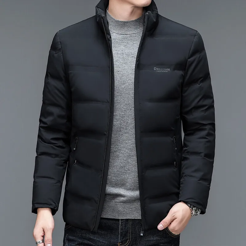 2022 New High End Down Jacket Men Winter Thickened Warm White Eiderdown Coat Korean Loose Casual Down Jacket Men's Clothes
